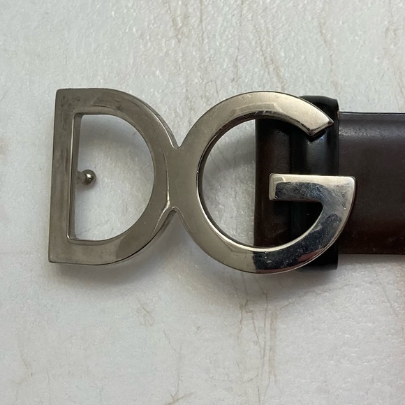 Dolce Gabbana Brown Leather Mens Belt 46